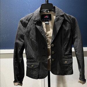 BB Dakota Black Pinstripe Women's Blazer